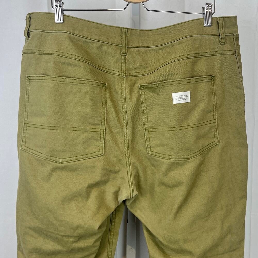 REI Co-Op Womens Canvas Double Knee Chore Pants Olive Green Size 16 - Picture 6 of 9